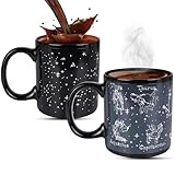 ZONSUSE Sternbild Tasse,Sternzeichen Farbwechselnder Becher,12 Horoskope Farbwechsel Kaffeetasse,Kreatives Geburtstags Geschenk für Damen Freundin Mädchen Geburtstag 330ml (12 Sternbilder)