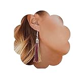 Aneneiceera Boho Quasten Ohrringe - Gold (Mehrfarbig) - Zink - Perle - Drop - Post Fassung - Hebel Rückseite - Leicht - Quaste - Tropfen - Ohrringe