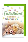 Geburt Enkelkind Grußkarte Zum Enkelkind Plüschtiere 16x11cm