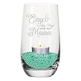 Engel ohne Flügel nennt Man Mama | Windlicht mit Gravur Teelichthalter | Besondere Geschenkidee Mutter von Tochter Geburtstag | Muttertagsgeschenke für Mama | Klar
