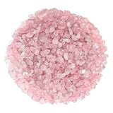 Orientrea 500 Gramm Rosenquarz Trommelsteine, Mini Rosenquarz Edelsteine Ladesteine Granulat/Mini Chips, Rosenquarz Heilsteinen, In Einer Geschenkbox verpackt