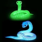 2 Stücke 3D Druck Schlange Beweglicher Mit Nachtlicht 30 Cm Realistisches Bewegliches Schlangen Zappelspielzeug Ostern Überraschungs Schlange 3D Figuren Fidget Toys Für Büro Und Zuhause Dekorationen