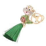 LIFKOME Schlüsselanhänger Mit Quaste Und Schlangenmotiv Metallanhänger Zum Chinesischen Neujahr Elegantes Taschenaccessoire Mit Frühlingsfest-Design