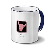 Sternzeichentasse Stier – Tasse „Symbol-Layout“ mit Sternzeichen Stier - Becher Blau