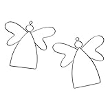 RAYHER HOBBY Rayher 24095000 Draht Engel, 13 x 12 cm, 2 Stück, Engel aus Metalldraht, Drahtengel, Form zum Umwickeln, Basteln, Dekorieren, Silber