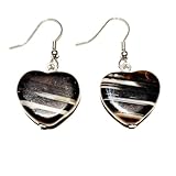 Sardonyx Herz Edelstein Ohrringe Ohrhänger 925 Echtsilber oder Chirurgenstahl MaterialType1 Ohrstecker aus Chirurgenstahl