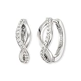 Engelsrufer Damen Creolen Paradise aus Sterling Silber, Zirkonia, Clipverschluss