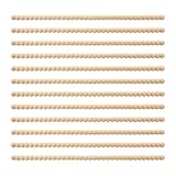 Uxsjakjsd Dekorativer Holzrand mit Perlen 12 Stück Halbe Holzperlen Leiste 15,75 Unbehandelt 3D Perlen