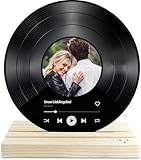 Schallplatte personalisiert aus Holz | Geschenk für Freundin, Geschenk für Freund, Paar Geschenke, Foto Geschenk, Geschenk für Freund, Geschenk Mann, Musik Geschenk für Ihn & Sie, Vinyl Geschenk