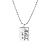 VASSAGO Hebräische Aaronische Segens-Halskette, messianisch-jüdisches Yeshua-Symbol, israelischer Schmuck für Frauen und Männer, Edelstahl, religiöser Anhänger, jüdisches Geschenk, Edelstahl