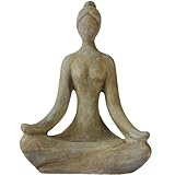 INtrenDU Gartenfigur Statue Gartendeko Yoga-Lady 46cm
