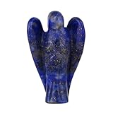 Morella Edelstein Lapislazuli Engel Glücksbringer Schutzengel zum Mitnehmen 3,5 cm in Samtbeutel