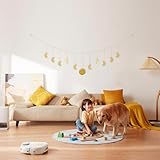 BouGPeng Mondphase Wanddekoration oder 130 cm Mondphasengirlande Ornamente Sonne und Mond Stil Metall Boho Geeignet Für Wohnkultur Wohnzimmer Schlafzimmer Café