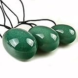 Natürliches grünes Yoni-Ei-Set, Jade-Eier, Yoni-Zauberstab, Kristall-Massagegerät, Kegel-Übungsgerät, Massagestein, 3 Eier