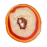 Natürlicher Achat Quarz Kristall Scheibe Untersetzer Ornament 80-100mm mit Loch Rot