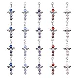 SUNNYCLUE 20pcs Engel Charms Edelstein Heilung Chakra Anhänger Schutzengel Fee Gemischte Stein Baumeln Charms Mit Hummerklaue Verschlüsse Für Schmuckherstellung Und Handwerk