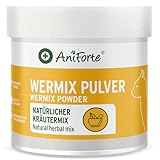 AniForte WermiX Pulver für Katzen 25g – Natürliche Kräuter wie Thymian, Wermut & Salbei, seit 10 Jahren bewährte Alternative, Unterstützung durch Saponine, Bitterstoffe