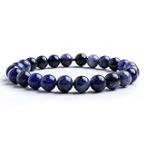 Sodalith Armband Stretch Bergkristall Cyanit Perlen 8MM Elastisch Natürlich Stein Armbänder Damen Herren