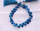 LKBEADS Neon Apatite Heart Shape Beads, Plain Heart Shape Briolettes, Gemstone For Jewelry, 7 - 8mm Approx, 4 Inch Strand