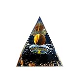 VNSTKWW Kristall Ornament, Amethyst Pyramide Edelstein, Baum des Lebens Pyramide Reiki Heilkristall Pyramide Desktop Ornament Heimdekoration für Meditation 6cm(2.36inch)