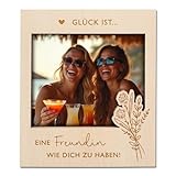 Joli Coon Bilderrahmen Glück ist eine Freundin wie dich zu haben - Magnetischer Bilderrahmen für gemeinsames Bild - Geschenk beste Freundin