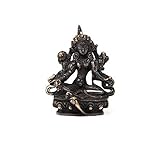 Bodhi Grüne Tara Figur, schwarz, Messing, 10 cm