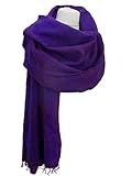 Fair Trade Hand gebürstet Weich Violett Yak Wolle Schal