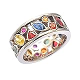 Cikiki TORINA Crystal-Quartz Ionix Ring, Crystal-Quartz Ionix Ring, Ionix Therapy Quartz Crystal Ring for Weight Loss, Lymphdrainage Magnetic Therapy Ring for Women