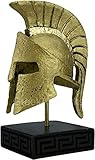 Leonidas Helm King Spartan Hero Alabaster Skulptur mit Bronzeeffekt klein