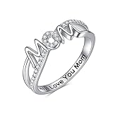 YAFEINI Mutter-Ringe, 925er-Sterlingsilber, Mutter-Ringe, Mutter-Schmuck, Geschenke für Frauen, Weihnachtsgeschenke