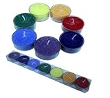 Chakra Duftkerze 7 Stearin Teelicht SET Chakren Kerzen