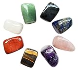 Mina Heal 8-teilige Kristalle/Chakrasteine/Kristall-Set für Meditation, als Geschenke, spirituelle Geschenke, Entspannung, Dekoration