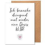 Happymotive Freundschafts- & Spruchkarten – Postkarten mit Sprüchen für beste Freundin, Herzensmensch & Kollegen – Dosis wir Geschenk Freundschaft, Büro Deko, Geburtstag – mit Umschlag DIN A6