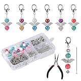 Galerie SV 50 Kits Engel Basteln Perlen Set, Schutzengel Anhänger, Selber Machen Engel Bastelset für DIY Hochzeit Basteln