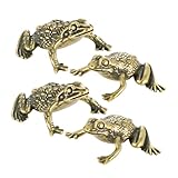 Milisten 1 Satz Messing Kröte und Statue Retro Feng Shui Deko für Reichtum und Teiliges Frösche als zur Einweihung