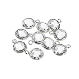 sourcing map Kristall Geburtsstein Charme April Anhänger Tropfen Perlen Klar für Schmuck Ohrringe Halsketten Armbänder Anhänger Herstellung Pack von 10