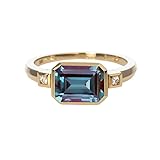 Alexandrit-Ring mit Geburtsstein Juni, Vintage-Solitär-Designer-Ring, Ring aus 925er Sterlingsilber für Frauen, Versprechen, Hochzeitsgeschenk, Schmuck, handgefertigter Edelsteinring