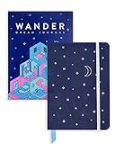 Wander Dream Journal – geführtes Traumtagebuch für Reflexion und Schlaf-Tracking – gebundenes Hardcover 13,7 x 19,9 cm – 192 Seiten in Dunkelblau