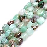 6 x 7 mm natürlicher grüner australischer Jadestein, Edelstein, Halbedelstein, Freiform, barock, Kartoffelperlen für Schmuckherstellung