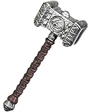 Brandsseller Thor´s Hammer Wikinger Hammer Verkleidung Accessoires Zubehör ca. 53 cm Silber/Braun