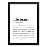 Ehemann Definition: DIN A4 Poster mit Rahmen