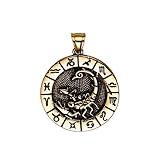 PAMTIER Damen Herren 12 Konstellation Halskette mit Edelstahl-Anhänger Link Halskette Gold Skorpion