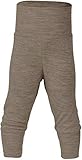 Engel Natur, Baby Bekleidung, Hose breiter Bund, 1 Stück, 70% Wolle, 30% Seide (Walnuss, Gr. 62-68)