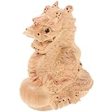 HAWILLOSCH Tierkreiszeichen Drache Dekorative Ornamente Schreibtisch-drachenstatue Desktop-drachenfiguren- Dekoration in Drachenform Desktop- Bürodekoration Tisch-Drachen- Holz