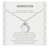 Lueaurra Geschenke für Frauen Halskette Glühwürmchen Mondstein Frau Idee Original Geschenk Teenager Mädchen Geschenke Weihnachten Geburtstagsgeschenk Geschenk für Mutter Tochter Schwester Freundin