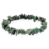Lebensquelle Plus beliebtes Splitterarmband | Handgefertigtes Elastisches Stretch Splitter Armband | Echter natürlicher Edelstein (Smaragd)