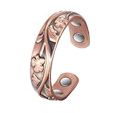 YINOX 99,9% reines Kupfer Ring für Arthritis mit 4 Magneten, Magnetringen, Schmerzlinderung, Karpaltunnelsyndrom, Finger, Daumen