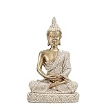 HYFAN Kleine Mini-Buddha-Statue, harmonische Yoga-Figur, Sammlerstück, Handwerk, Feng Shui, Skulptur, Dekoration für Zuhause, Büro, Regal, Schreibtisch (Gold 4)
