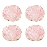non-brand 4X Achat Scheibe Achatscheiben Poliert Anhänger Untersetzer Tischdeko Verzierung, Rosa