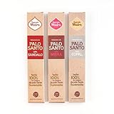 Räucherstäbchen, 100 % natürlich, aus Palo Santo Copal Myrra und Sandelholz